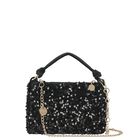 Girls Black Sequins Handbag, 2, hi-res