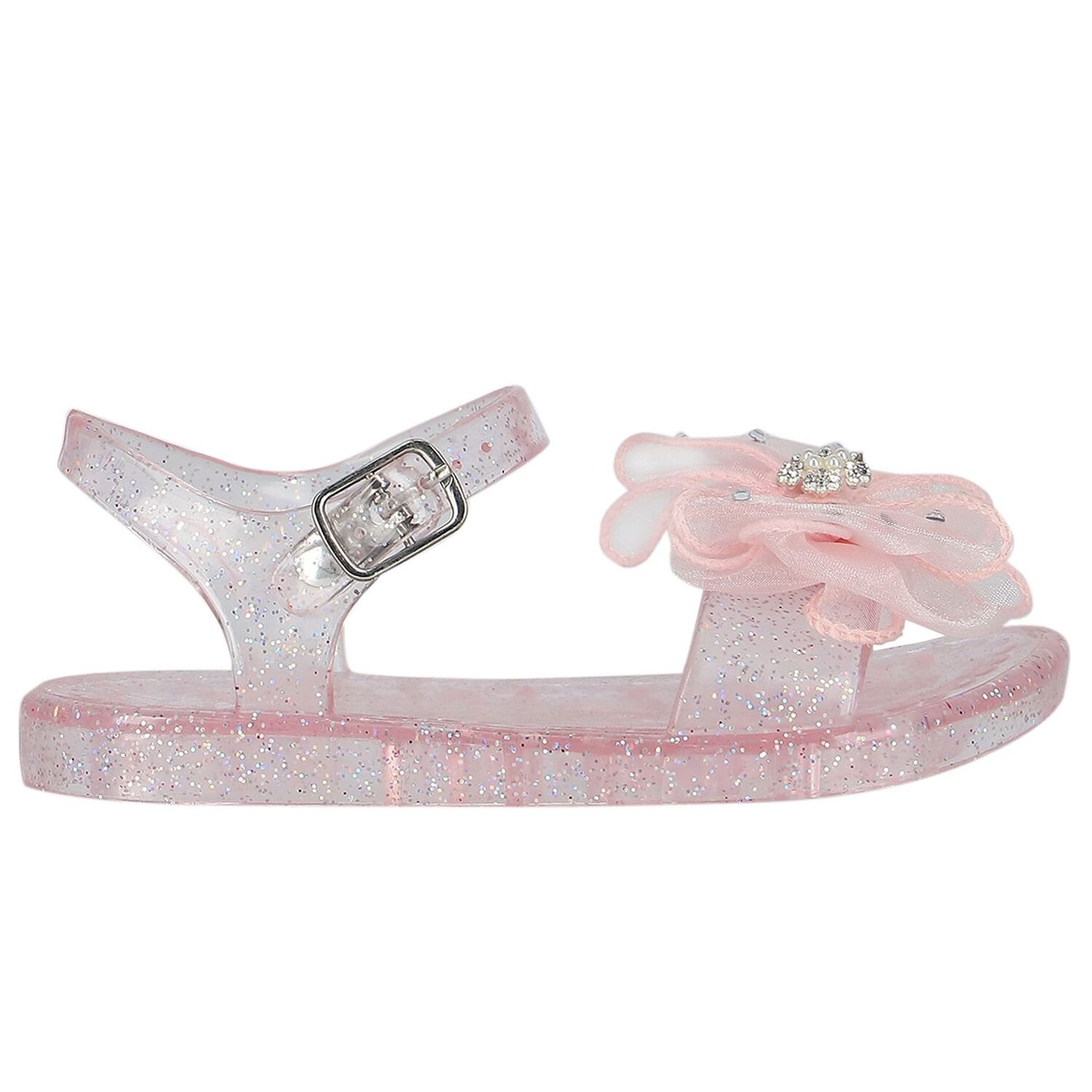 Girls Pink Jelly Sandals, 2, hi-res image number null