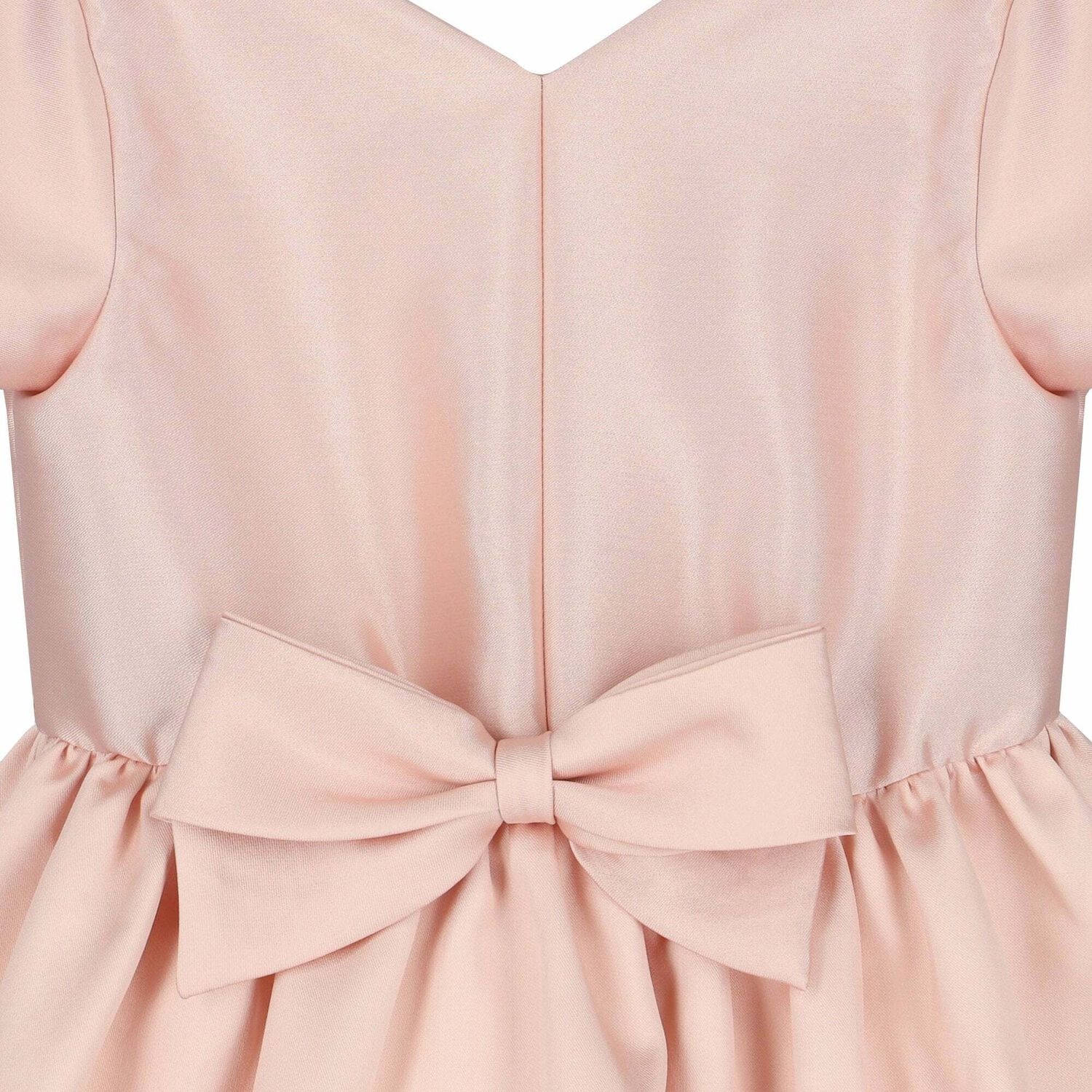 Girls Pink & Gold Bow Dress, 1, hi-res
