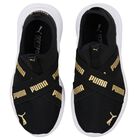 Boys Black Logo Slip On Trainers, 1, hi-res