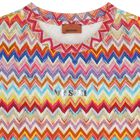 Girls Multi-Coloured Logo Zig Zag T-Shirt, 2, hi-res