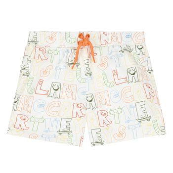 Younger Boys Ivory Logo Swim Shorts