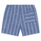 Younger Boys White & Blue Shorts Set, 1, hi-res