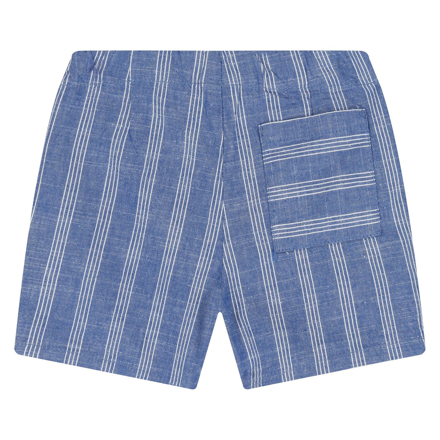 Younger Boys White & Blue Shorts Set, 1, hi-res