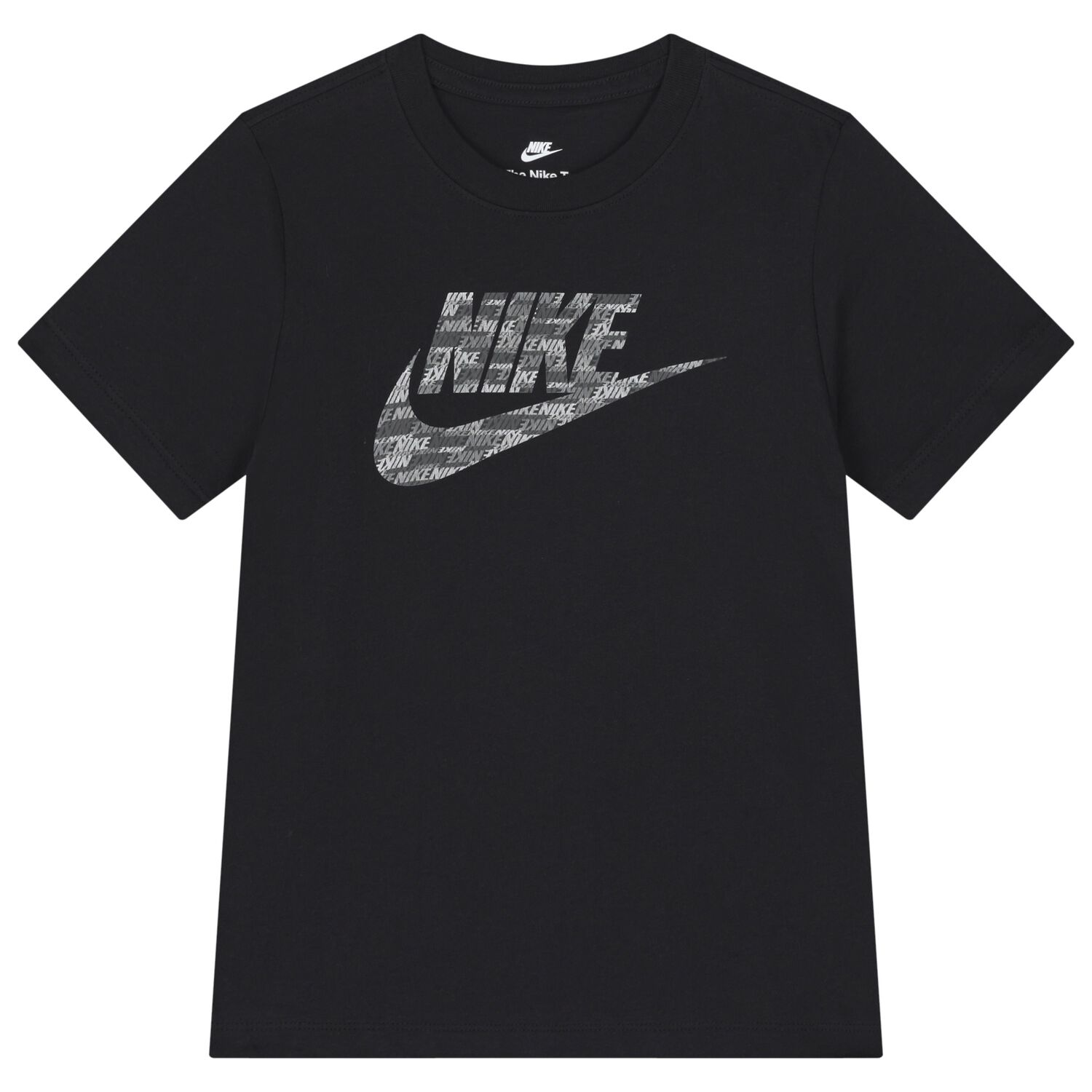 Boys Black Logo T-Shirt, 1, hi-res