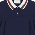  فستان بنات بخطوط ويب باللون الكحلى , 1, hi-res