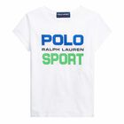 تيشيرت بالشعار باللون الابيض للبنات, 1, hi-res