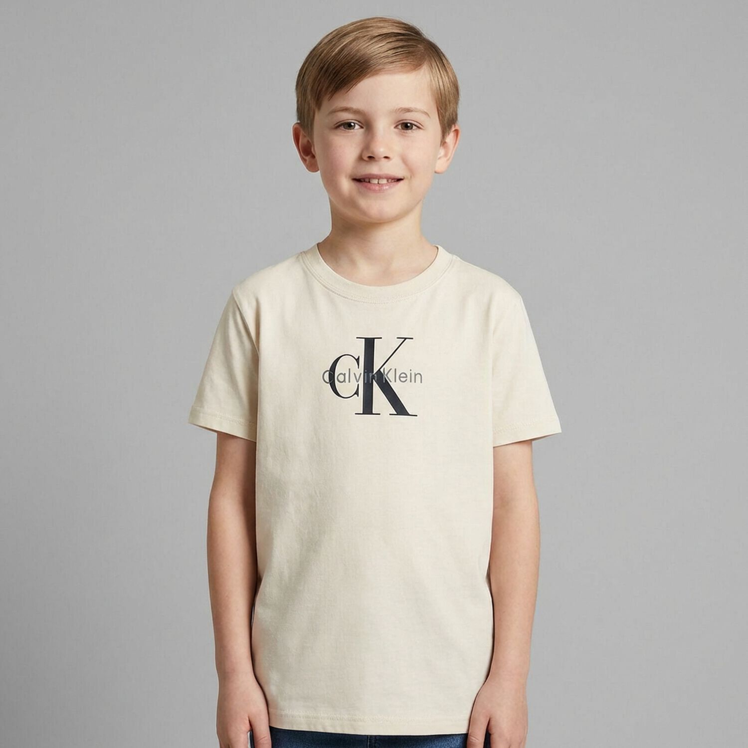 Boys Ivory Logo T-Shirt, 2, hi-res
