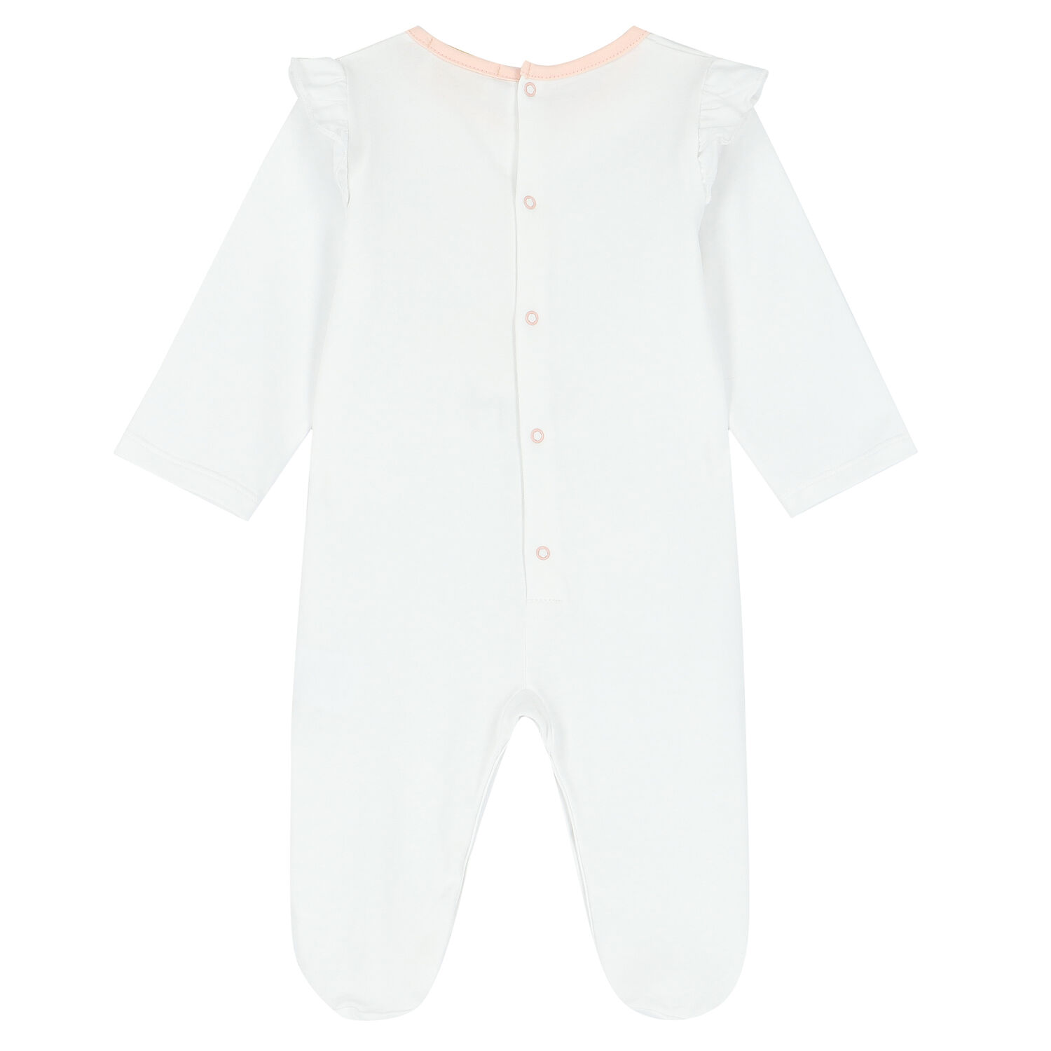 أفرول بالشعار باللون الأبيض للبنات, 1, hi-res