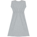 Girls Grey Logo Dress, 2, hi-res