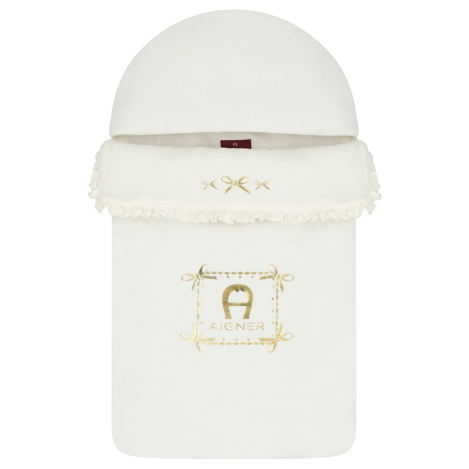 مدس بنات بالشعار بفيونكه باللون الذهبي و العاجى , 1, hi-res