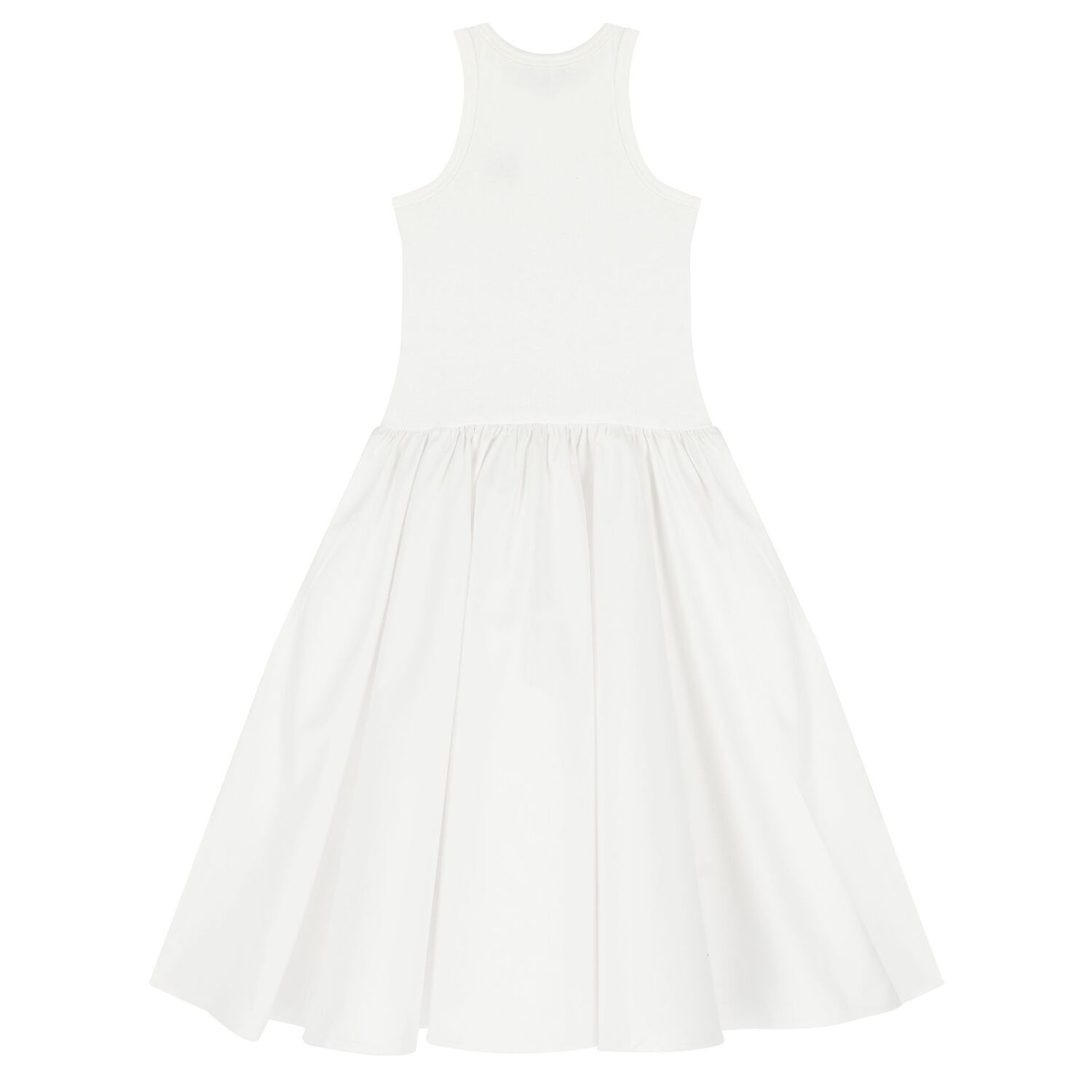 Girls White Logo Dress, 2, hi-res