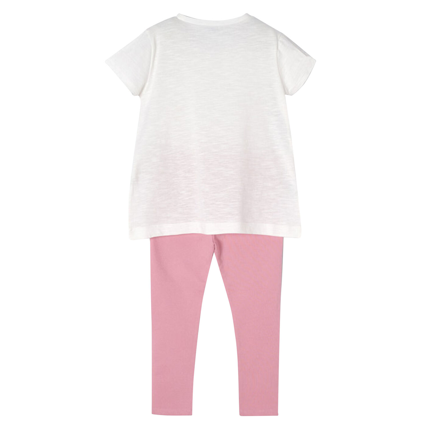 Girls White & Pink Zebra Leggings Set, 1, hi-res image number null