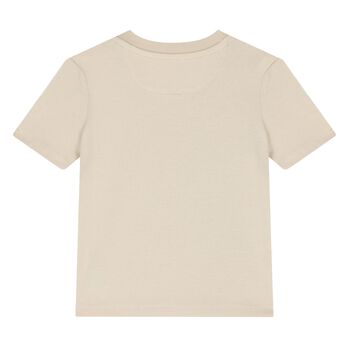 Beige Cotton Logo T-Shirt