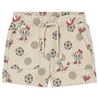 Younger Boys Beige Ball Shorts, 1, hi-res