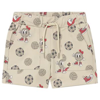 Younger Boys Beige Football Shorts
