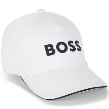 Boys White Logo Cap