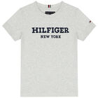 تيشيرت أولاد بالشعار باللون الرمادى, 2, hi-res