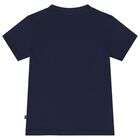 Younger Boys Navy Logo T-Shirt, 1, hi-res