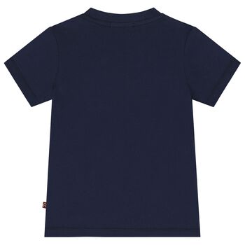 Younger Boys Navy Logo T-Shirt