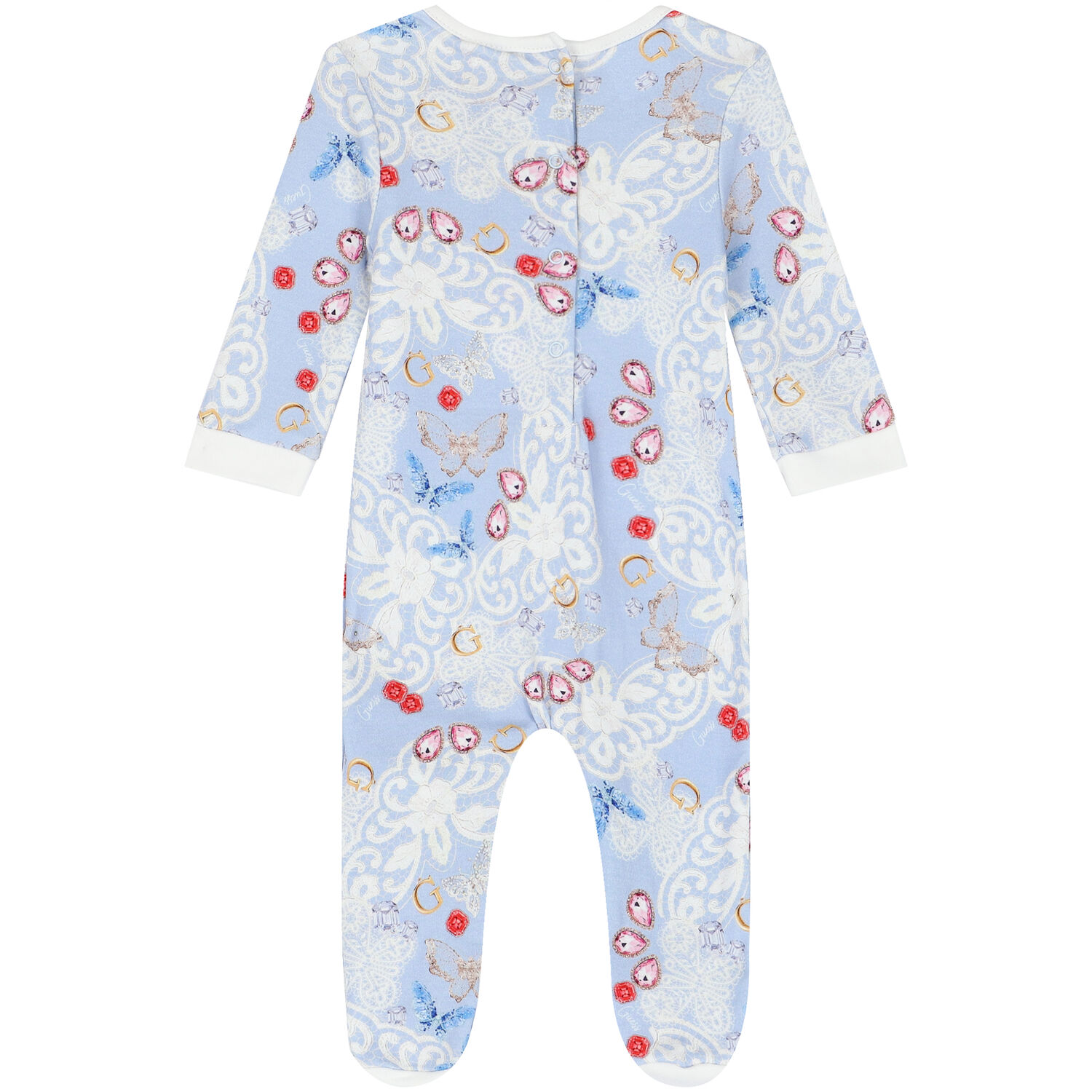 أفرول بنات بالشعار باللون الأزرق, 1, hi-res