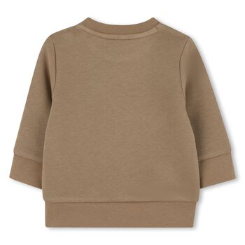 Younger Boys Beige Logo Sweatshirt