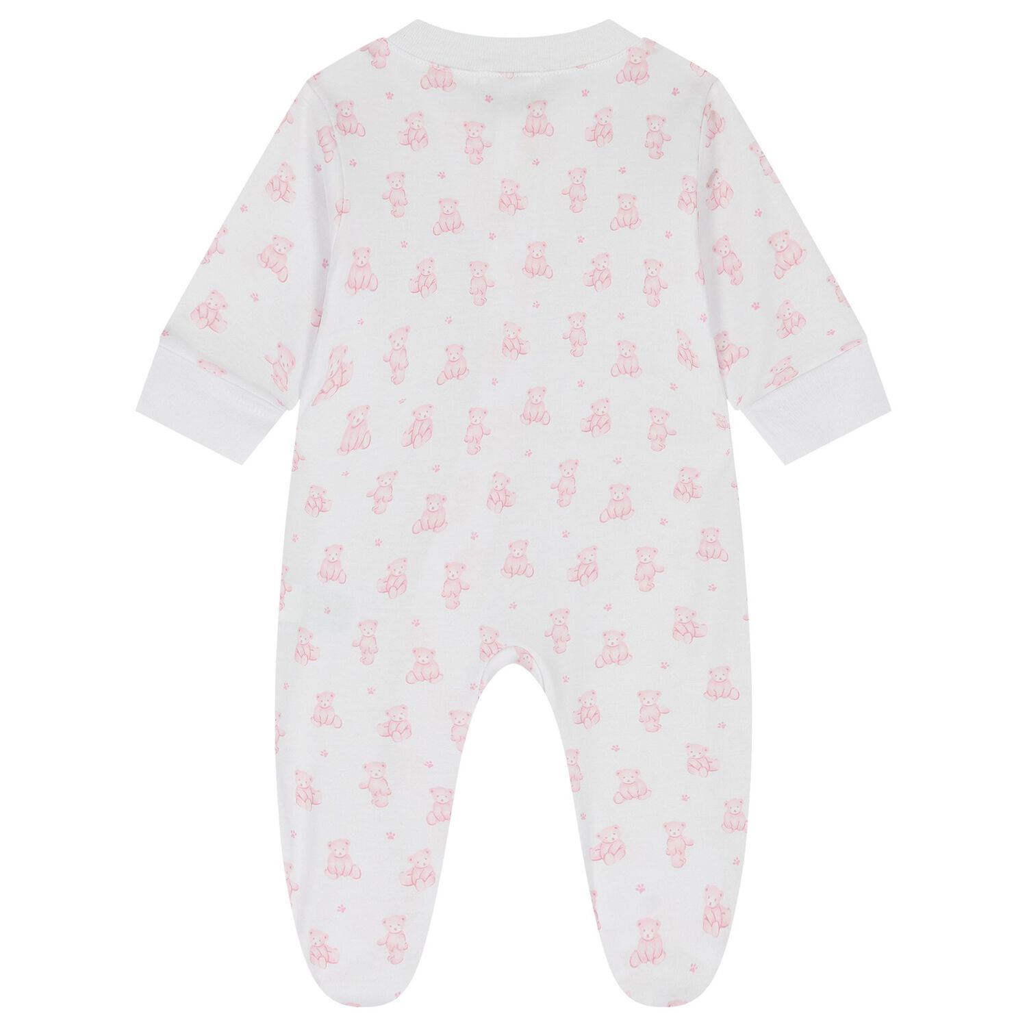 Baby Girls White & Pink Teddy Bear Babygrow Gift Set , 1, hi-res
