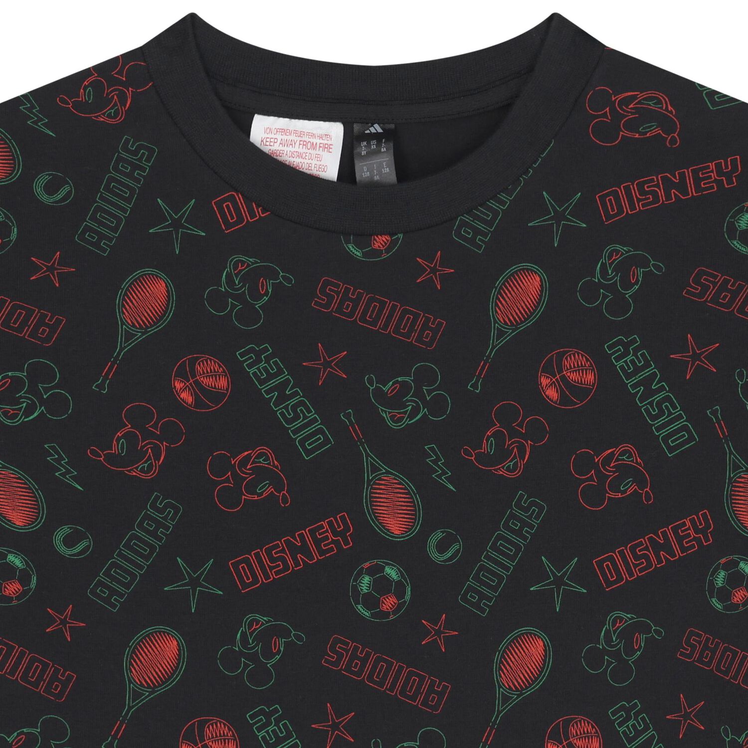 تيشيرت بالشعار بطبعه ديزنى باللون الاسود , 1, hi-res