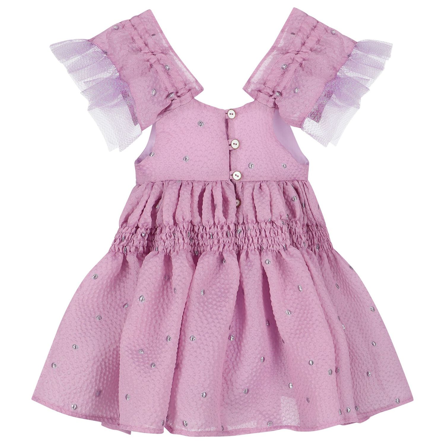 Girls Lilac Ruffled Dress, 1, hi-res image number null
