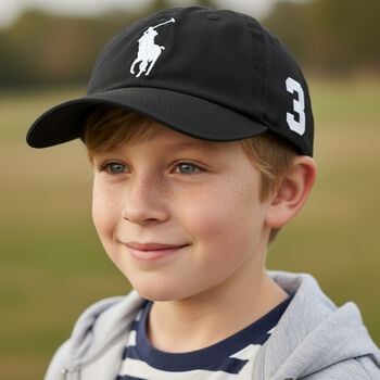 Boys Black Logo Cap