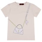 Girls Pink Bag Logo T-Shirt, 2, hi-res