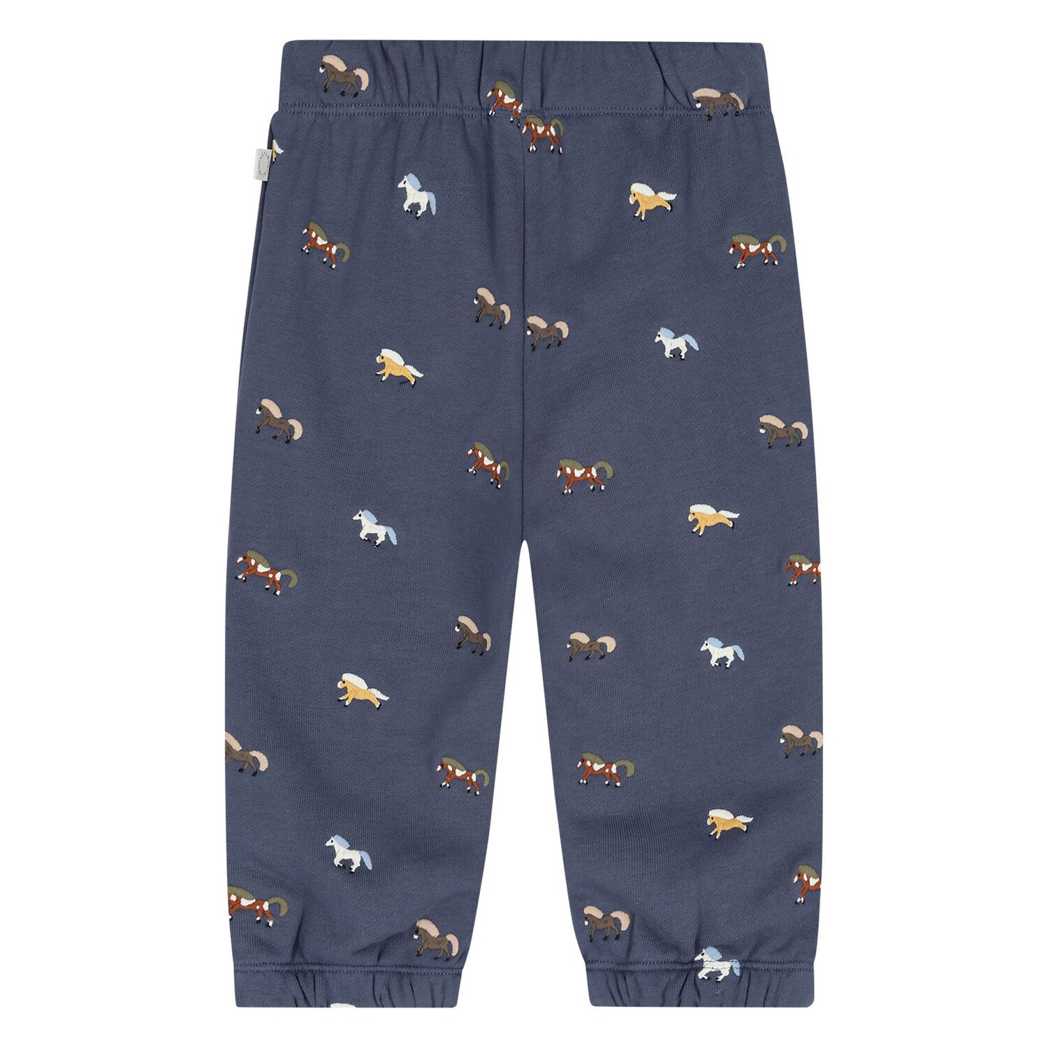 Younger Boys Navy Blue Horse Joggers, 1, hi-res