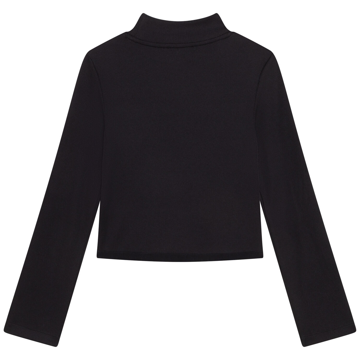 توب بأكمام طويلة بالشعار باللون الأسود للبنات, 1, hi-res image number null