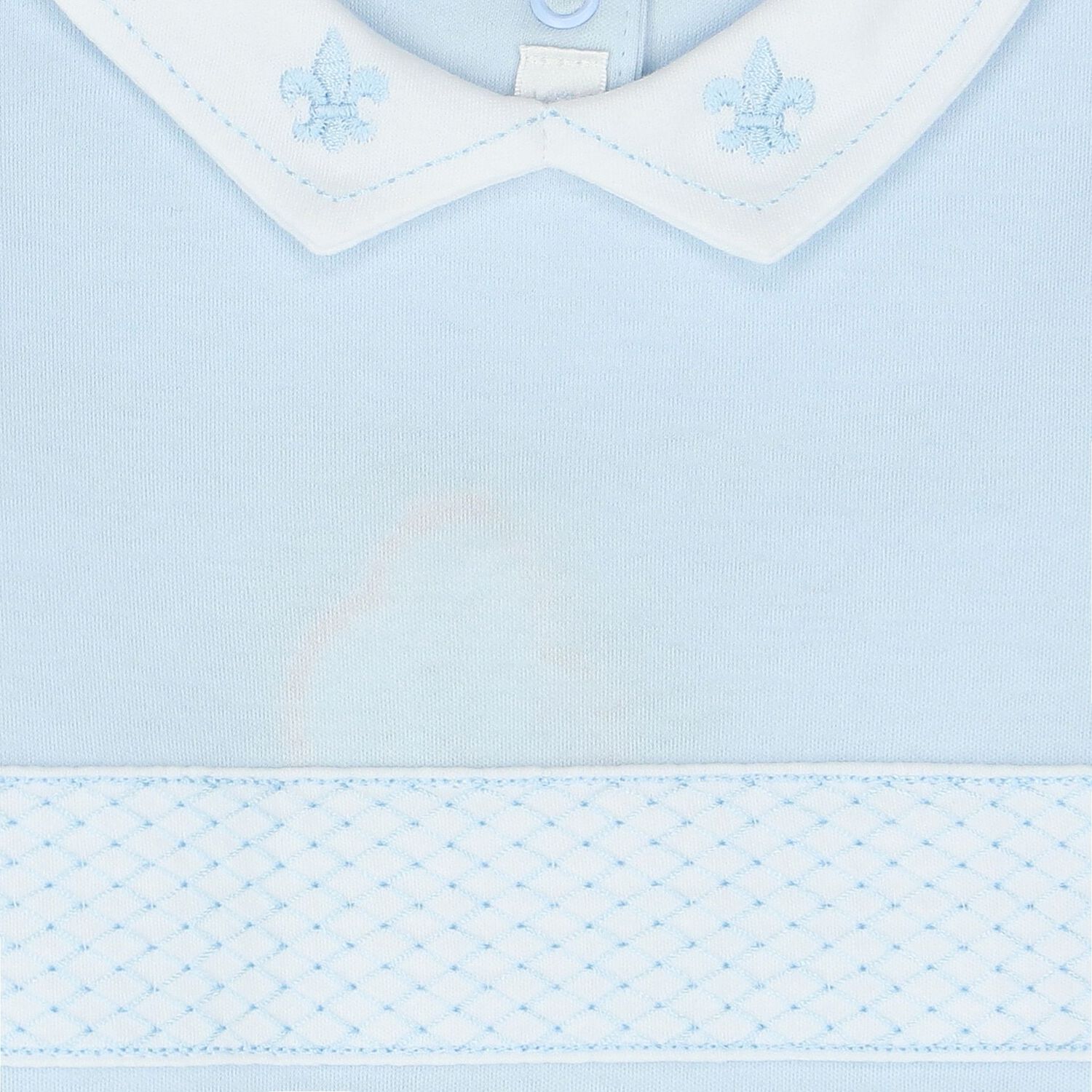 Baby Boys Embroidered Blue Babygrow, 1, hi-res
