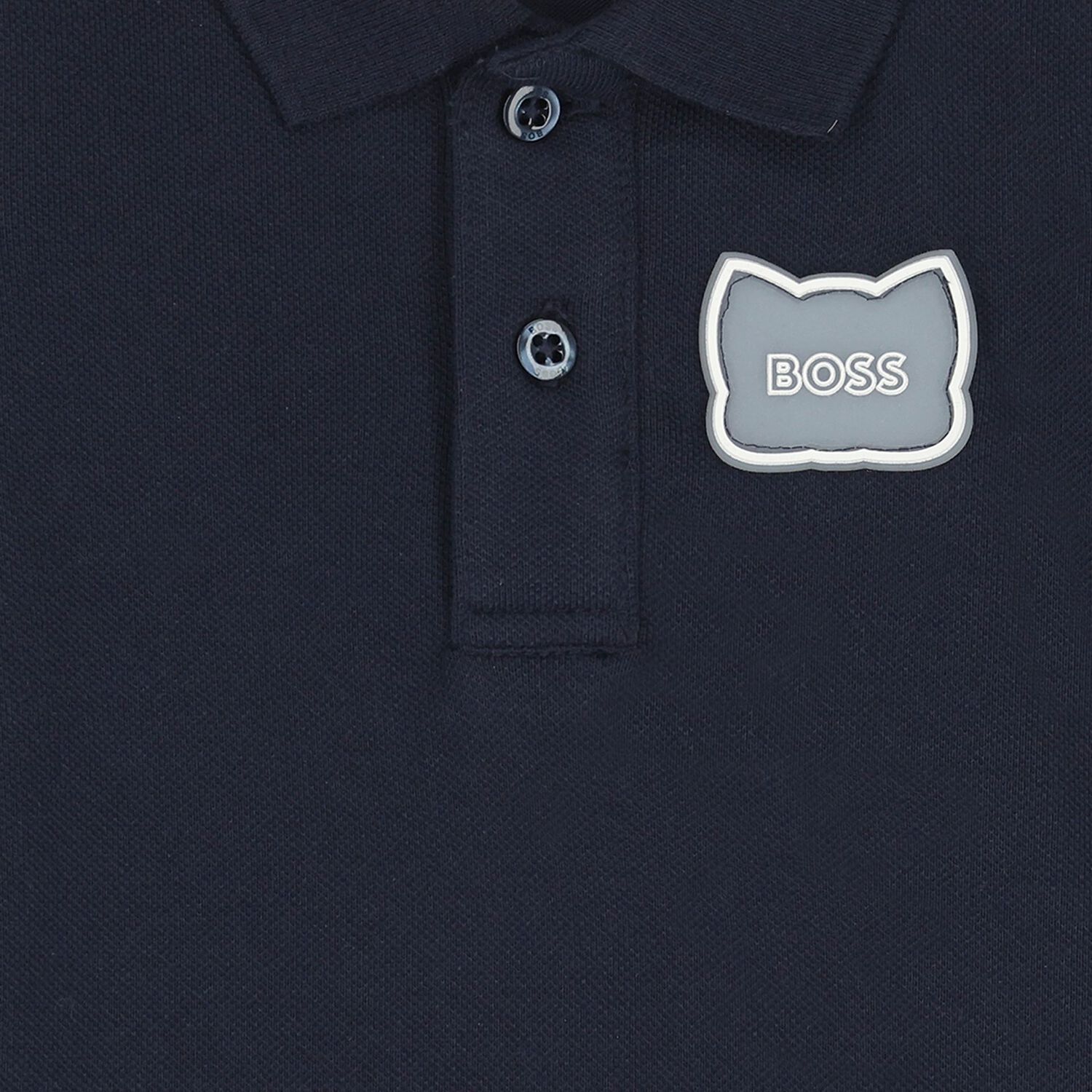 Baby Boys Navy Blue Logo Romper, 3, hi-res