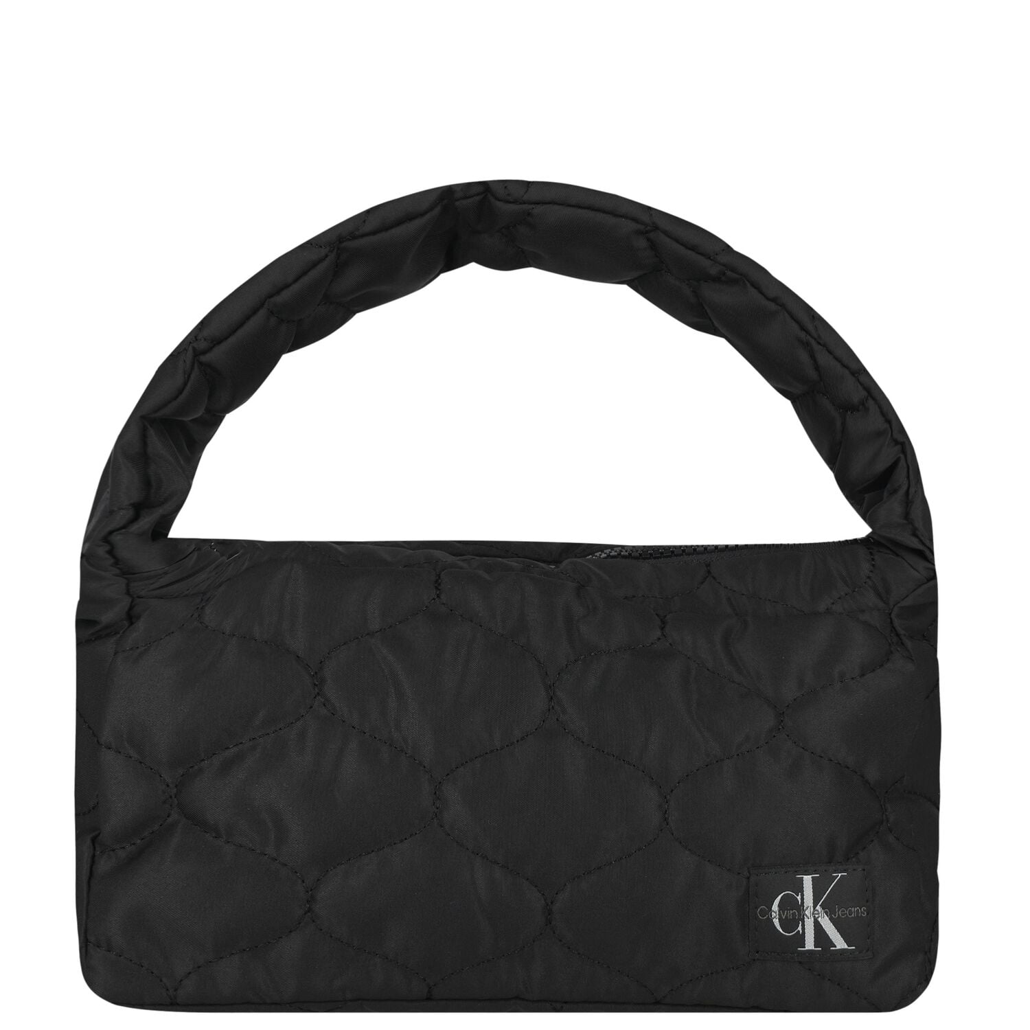 Girls Black Logo Quilted Shoulder Bag, 1, hi-res