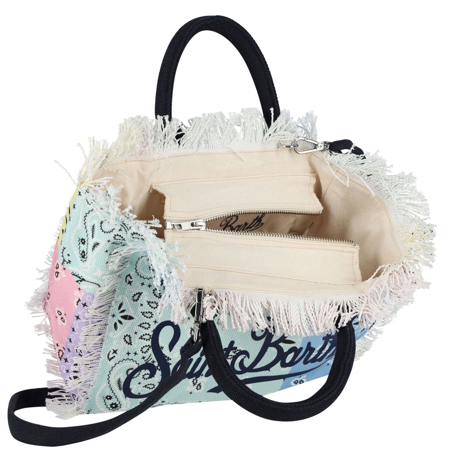 حقيبة للبنات بالشعار بتصميم البيزلي متعددة الألوان, 1, hi-res