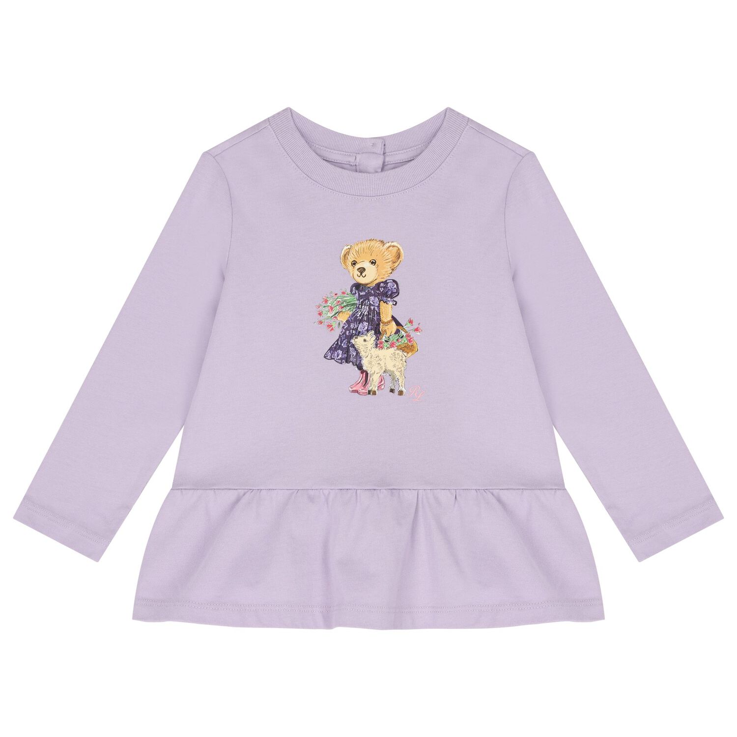 Baby Girls Purple & Ivory Logo Leggings Set, 1, hi-res image number null