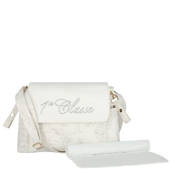 Ivory & Beige Geo Map Baby Changing Bag