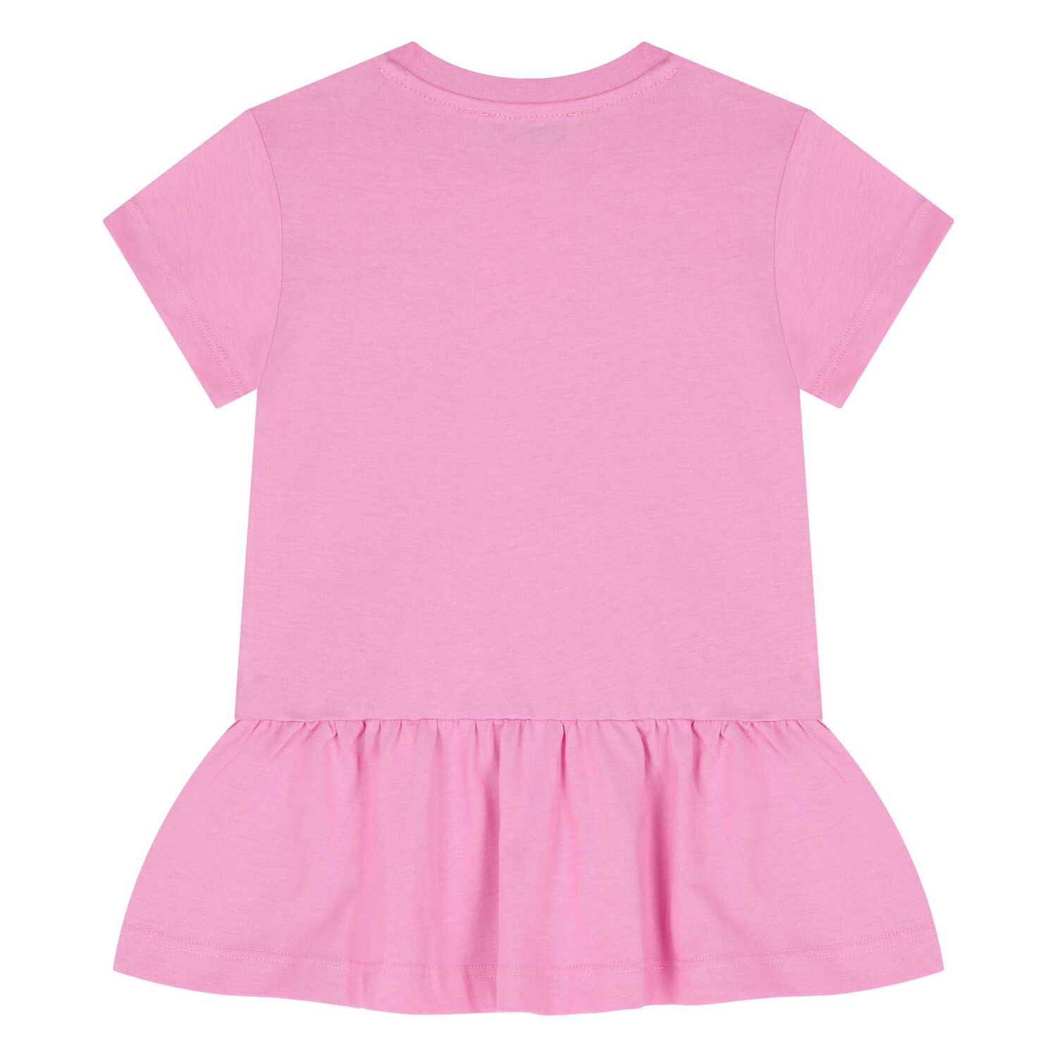 Younger Girls Pink Logo Flower Dress, 2, hi-res image number null