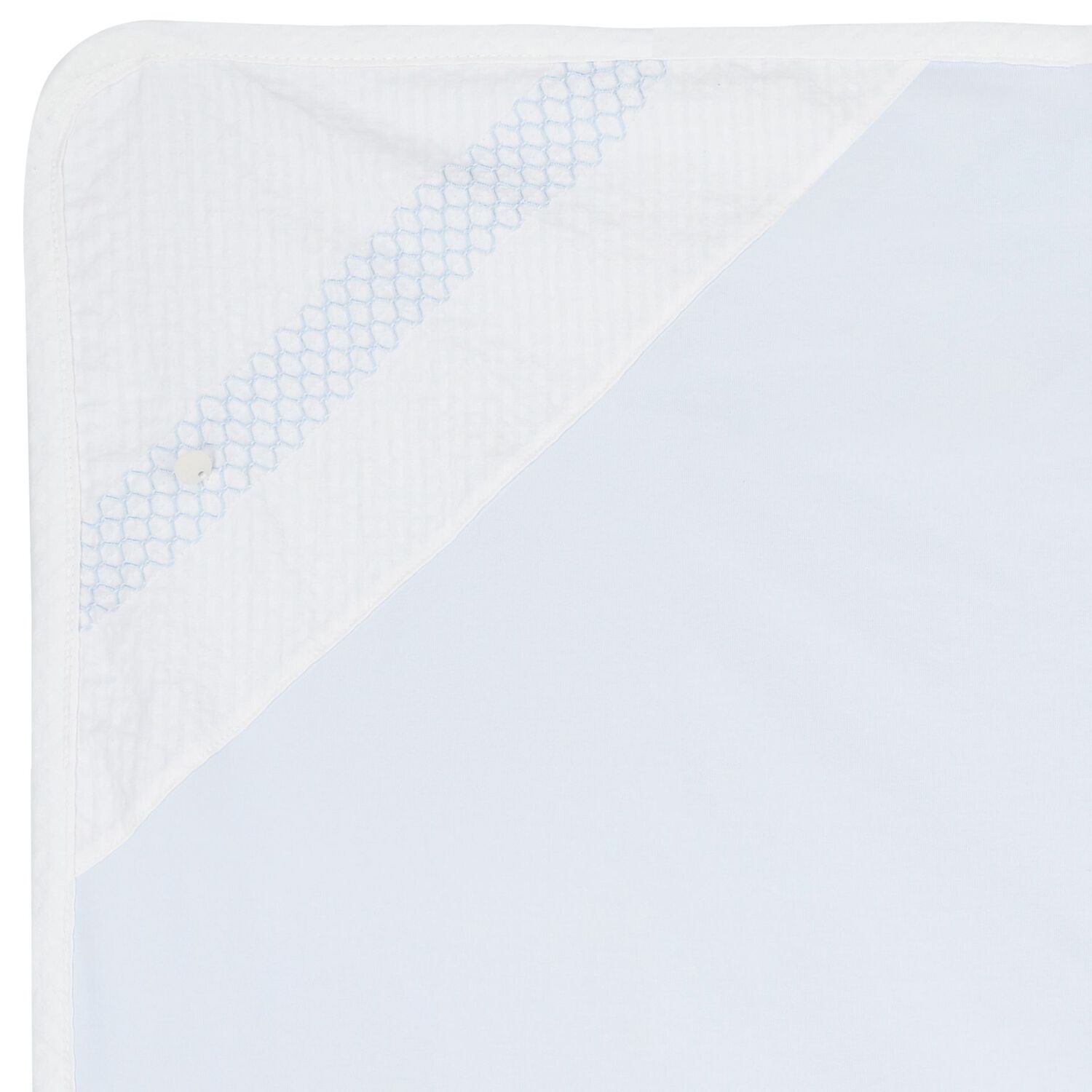 Baby Boys Blue & White Blanket, 1, hi-res