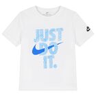 Boys White Logo T-Shirt, 1, hi-res