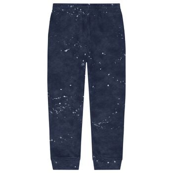 Boys Navy Blue Paint Splatter Joggers