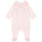 Baby Girls Pink Cotton Babygrow, 2, hi-res