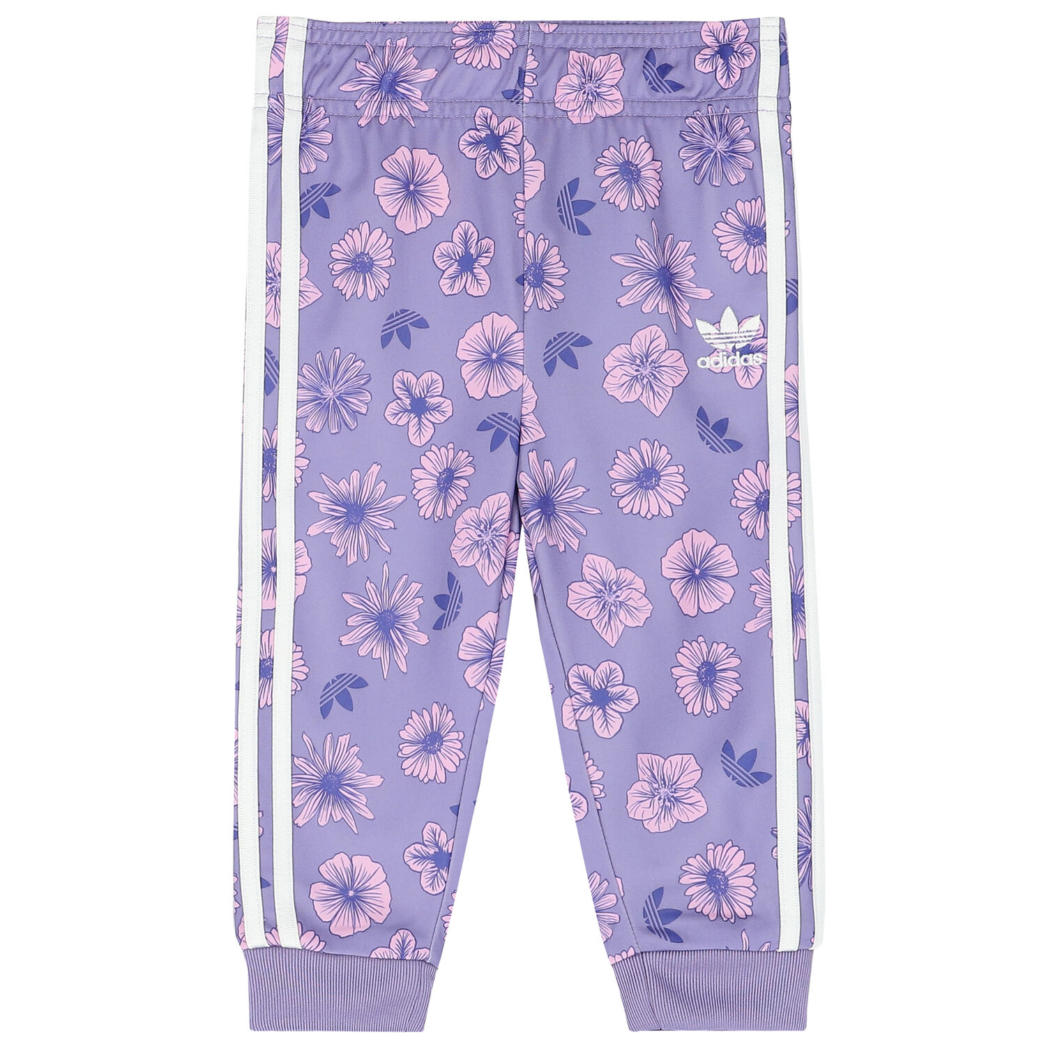 Baby Girls Purple Floral Logo Tracksuit, 1, hi-res