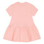 Younger Girls Pink Logo Dress, 1, hi-res