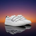 Boys White Logo Trainers, 1, hi-res
