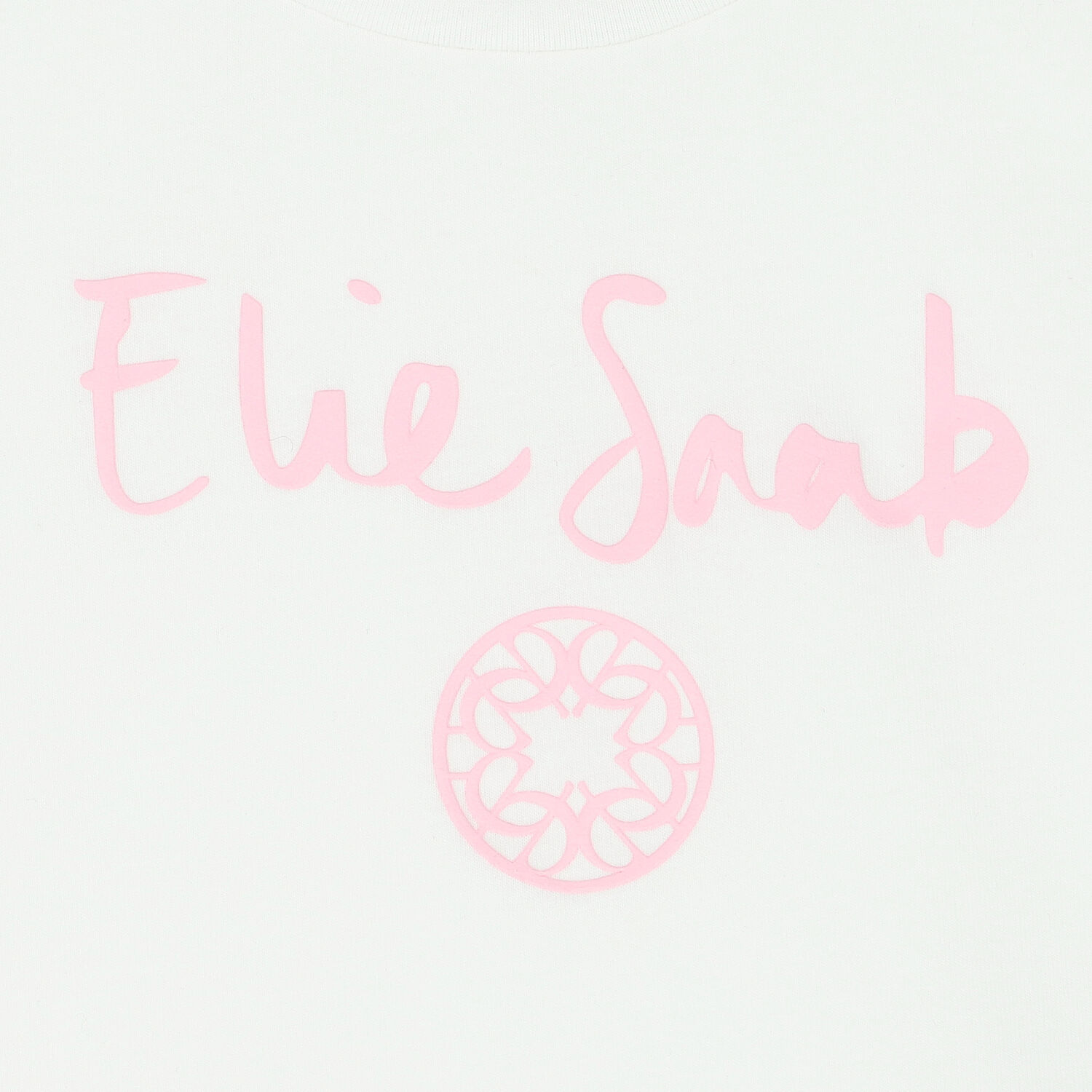 تيشيرت بالشعار باللون الأبيض والوردي للبنات, 1, hi-res