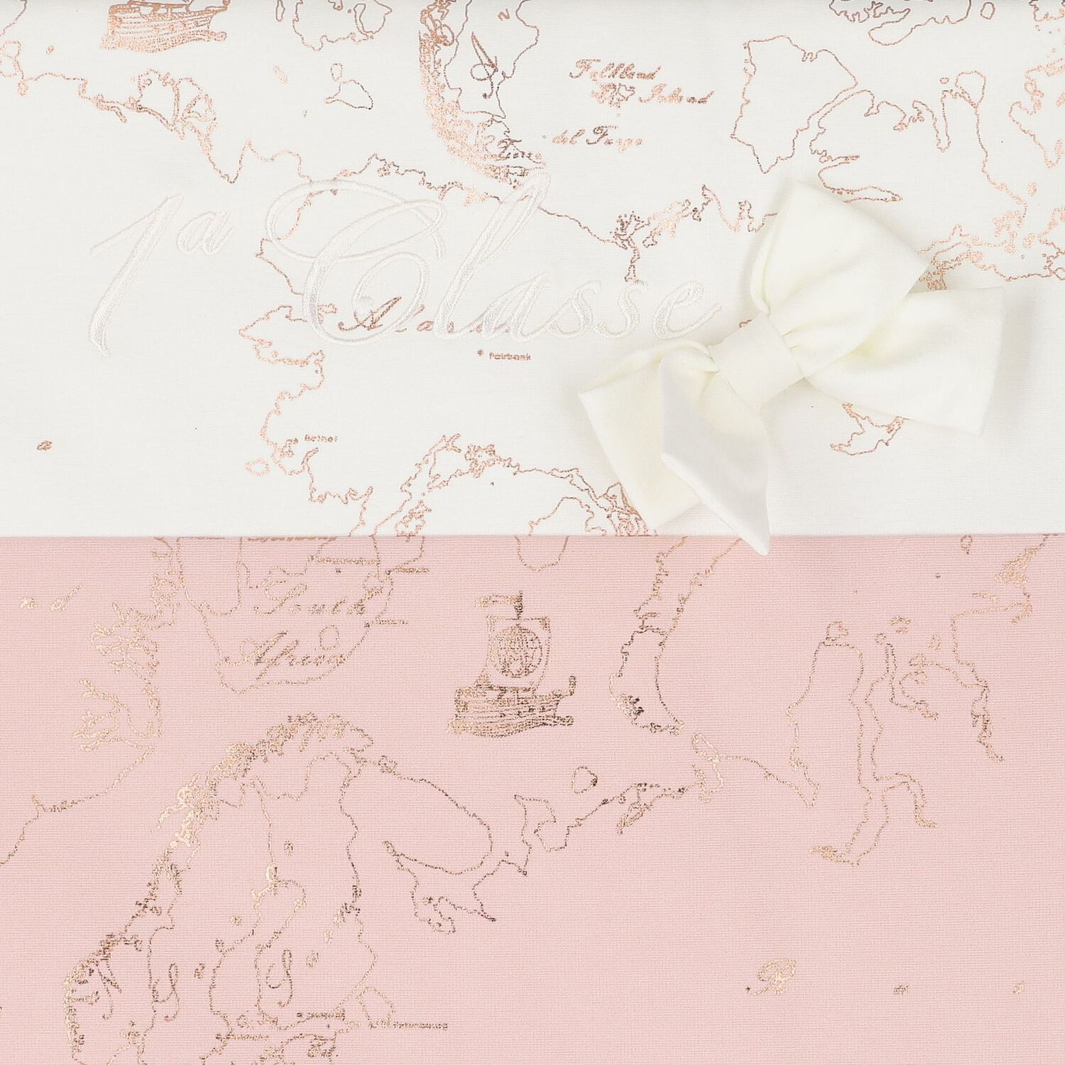 عش أطفال بتصميم خريطة جغرافية باللونين العاجي والوردي للبنات, 1, hi-res