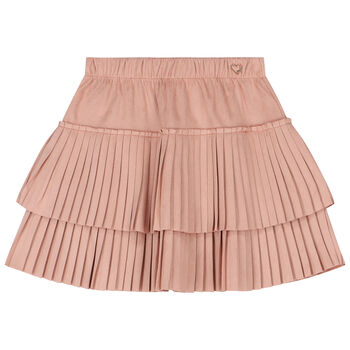 Girls Pink Pleated Skirt